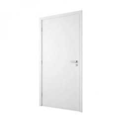 Kit Porta Melaminica Açomad Lisa Branco Abertura Pela Direita MGM 215x75x12cm