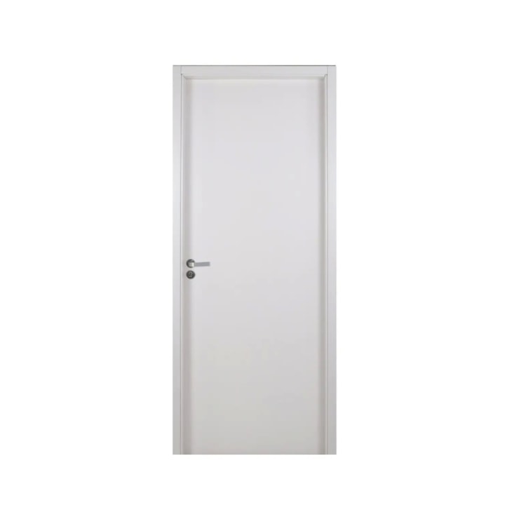 Kit Porta Melaminica Com Abertura Pela Direita Madeira Lisa Branco MGM 215x74x12cm