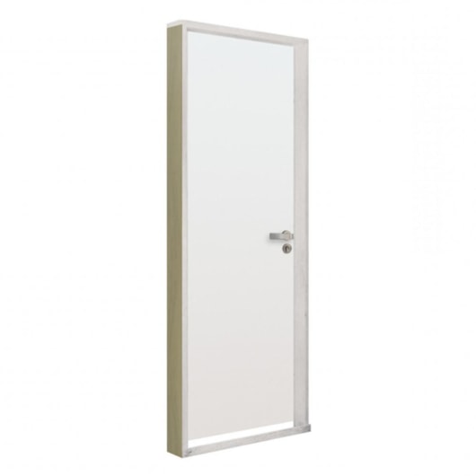 Kit Porta Melamínica Com Abertura Pela Direita Madeira Lisa Branco MGM 215x84x7cm - Imagem principal - c10fc673-60ab-4a88-a4d7-dc253c7162ae