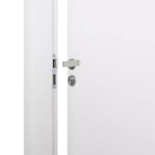 Kit Porta Melaminica Com Abertura Pela Esquerda Madeira Lisa Branco MGM 215x74x12cm - Imagem principal - 084225ca-7f9f-446b-ba6a-2cbc273f6117