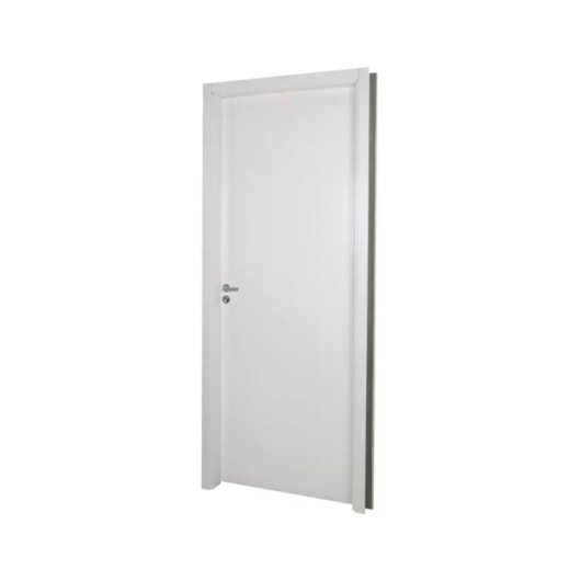 Kit Porta Melaminica Com Abertura Pela Esquerda Madeira Lisa Branco MGM 215x84x12cm - Imagem principal - f3649018-0825-4f38-96d3-6ea50a23a780