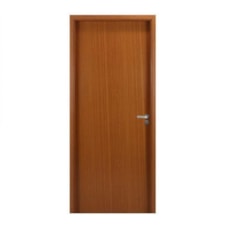 Kit Porta Melamínica De Madeira Lisa Mogno Abertura Pela Esquerda MGM 215x94x10cm