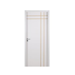 Kit Porta Melamínica Decor Semi-Oca Mantiqueira Rq120 Abertura Pela Esquerda Branco Mgm 215x74cm