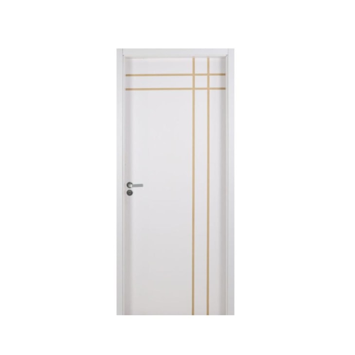 Kit Porta Melamínica Decor Semi-Oca Mantiqueira Rq120 Abertura Pela Esquerda Branco Mgm 215x84cm