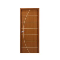 Kit Porta Melamínica Decorada De Madeira Mogno Neblina Abertura Pela Direita MGM 215x84x10cm