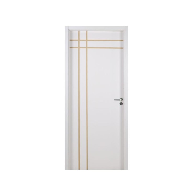 Kit Porta Melamínica Decorativa Semioca Mantiqueira Rq120 Abertura Pela Direita Branco MGM215x74cm