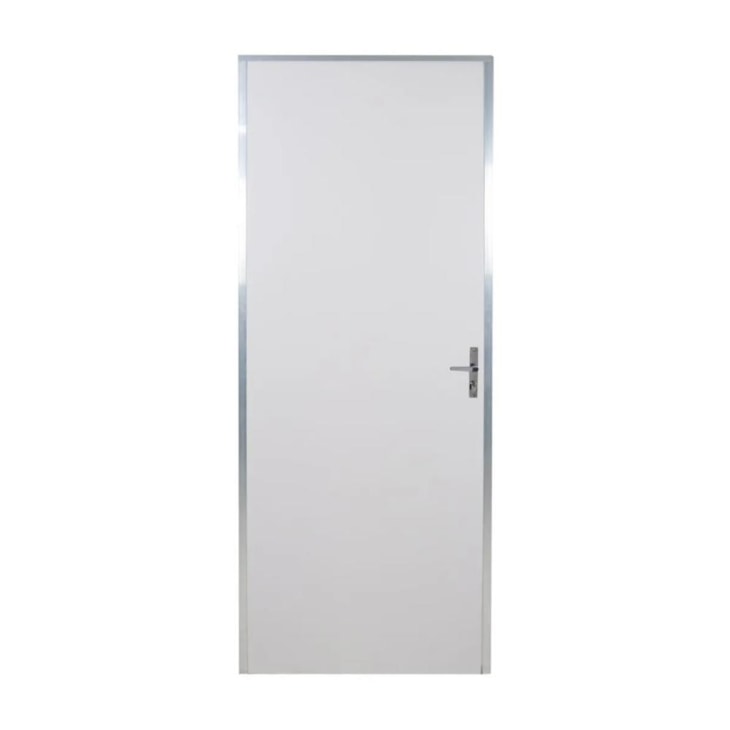Kit Porta Melaminica Ecomadeiral Com Abertura Para Direita Lisa Semioca Branco MGM 212x65cm