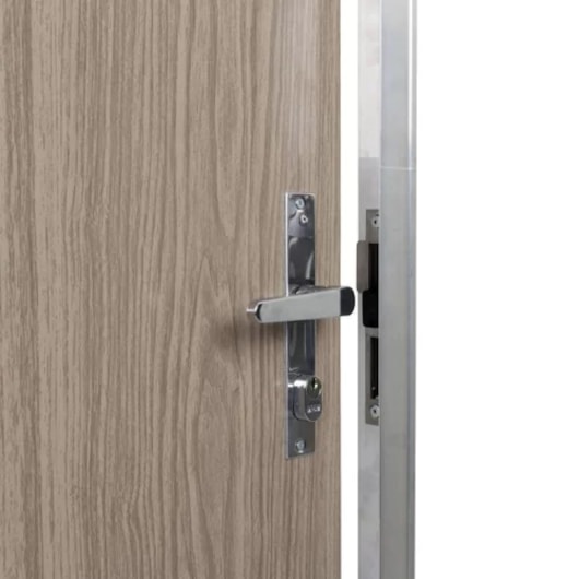 Kit Porta Melaminica Ecomadeiral Lisa Carvalho Quebec Abertura Pela Direita MGM 212x75cm - Imagem principal - 318ab9c4-5562-4147-bac3-39605bac798b