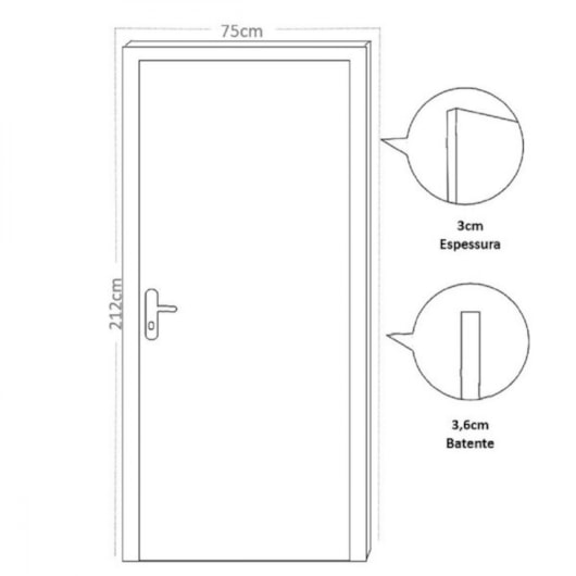 Kit Porta Melamínica Ecomaderial Lisa Semi Oca MGM 212x75cm - Imagem principal - 87368e02-a2db-4c90-872d-56c0ee3a4f8b