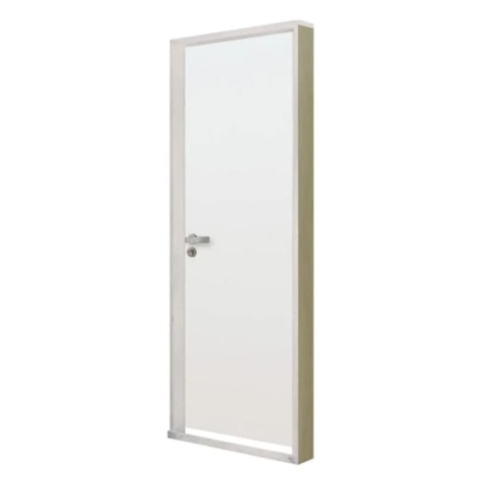 Kit Porta Melamínica Lisa Semioca Abertura Pela Esquerda Ecomadeiral Branco MGM 212x65cm - Imagem principal - f08251d9-3aa6-4d27-a842-a1240338c471