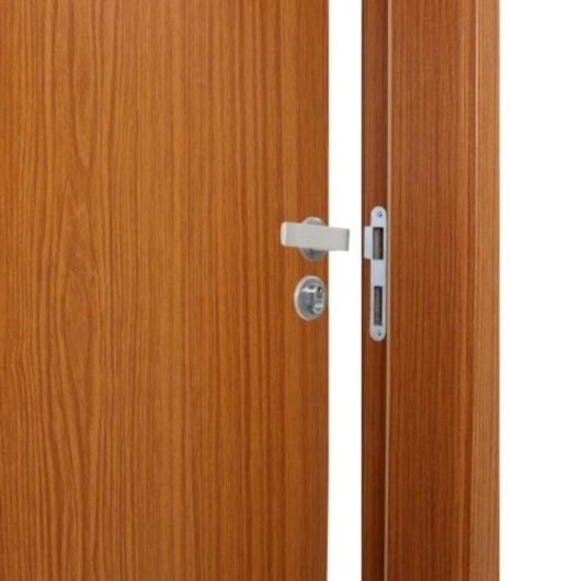 Kit Porta Melamínica Lisa Semioca Com Batente Mdf Abertura Pela Direita Mogno Mgm 215x84cm - Imagem principal - b8367e1e-4e8a-4eeb-bd56-873c49b12bee