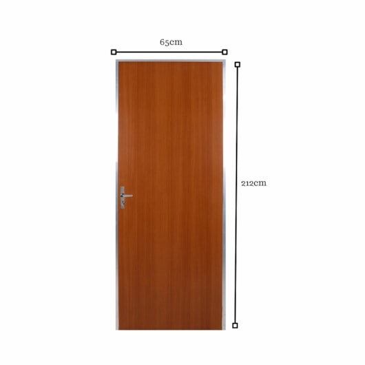 Kit Porta Melamínica Lisa Semioca Mogno Abertura Pela Esquerda Madeiral MGM 212x65cm - Imagem principal - be8d475e-bcdc-4abf-bce0-4348ca016d3e
