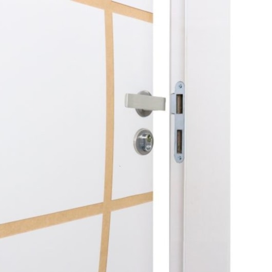 Kit Porta Melamínica Madeira Decorada Nebli Branco Com Abertura Pela Esquerda MGM 215x84x16cm - Imagem principal - 766fc6c3-c99e-4fb0-9f6e-27e6575bd814