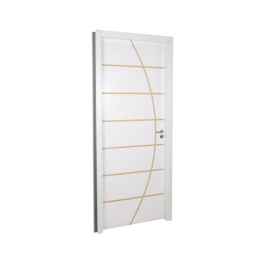 Kit Porta Melamínica Madeira Decorada Nebli Branco Com Abertura Pela Esquerda MGM 215x84x16cm - Imagem principal - 31ec2653-b097-4e58-b3e5-744e0b1ec7b9