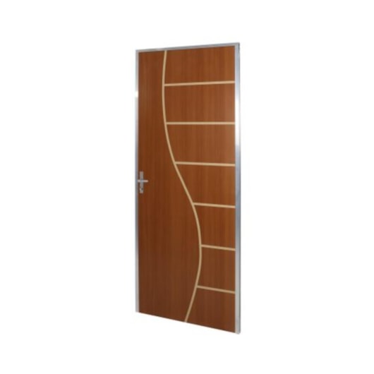 Kit Porta Melamínica Semioca Decorativa Abertura Pela Esquerda Ecomadeiral Cantareira Mogno MGM 212x75 - Imagem principal - 269a8c84-c6be-4389-bb9f-9bac736c4d3e
