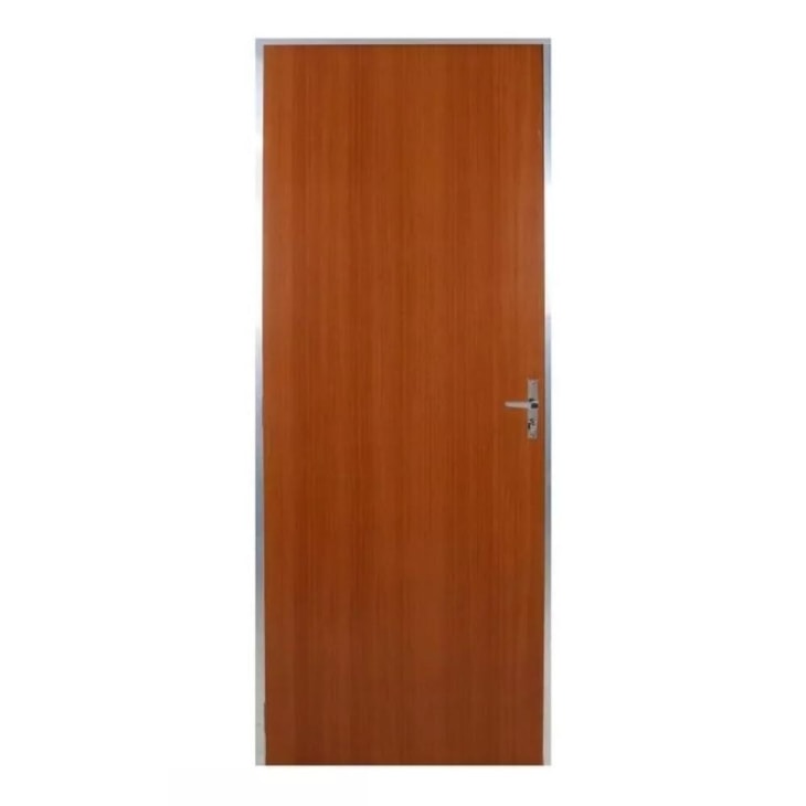 Kit Porta Melamínico Abertura Pela Direita Madeira Lisa Semi Oca Mogno MGM 212x75cm
