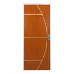 Kit Porta Pronta Açomad Semi-Oca Decorada Gaucha Mogno Abertura Pela Direita MGM 215x85x6cm