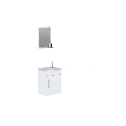 Kit Suspenso Para Banheiro Turim 39cm 1 Porta 520941 Branco Texturizado Rorato - Imagem principal - 3995a05e-b50f-46a0-a675-27f027f68109