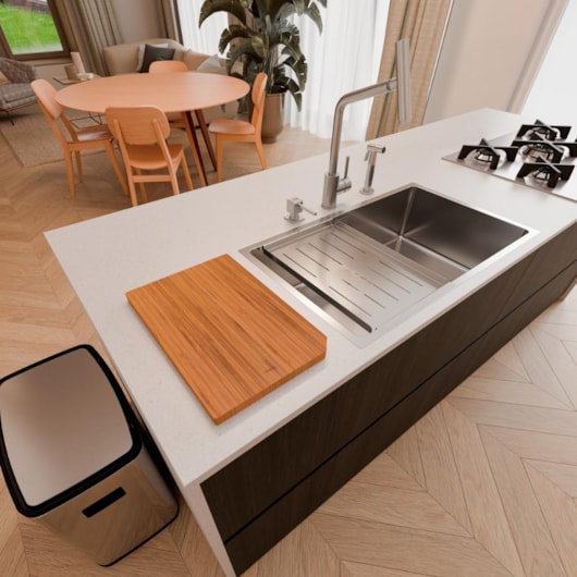 Kit Tábua Bandeja Em Aço Inox Para Cuba Design Collecrion Quadrum Tramontina - Imagem principal - e2285976-6909-4ca9-a14f-b45685e75902