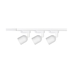 Kit Trilho Elegance Branco Fosco Para 3 Lâmpadas De 7w 3000k Emissão De Luz Amarela Avant