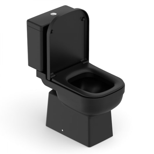 Kit Vaso Sanitário Caixa Acoplada Assento E Acessórios De Instalação Elite Matte Black Celite  - Imagem principal - 175393bc-c0d6-4094-8f18-6d9f8ab84d4c