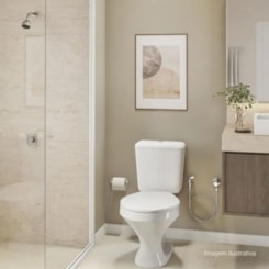 Kit Vaso Sanitário Caixa Acoplada Assento E Itens de Instalação Ravena Branco Deca