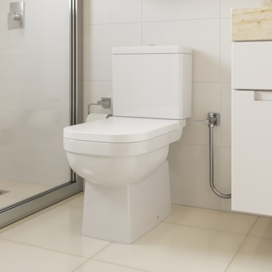 Kit Vaso Sanitário Com Acessórios De Instalação E Caixa Acoplada Com Assento PP Soft Close Elite Branco Celite - Imagem principal - 61a7ad65-9762-49c0-b4b7-9abd7a3953df