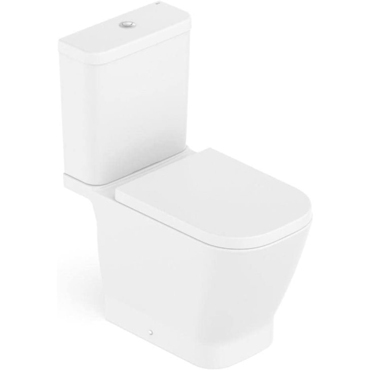 Kit Vaso Sanitário Com Caixa Acoplada Acessórios De Instalação E Assento Termofixo Gap Blanco Mate Roca 