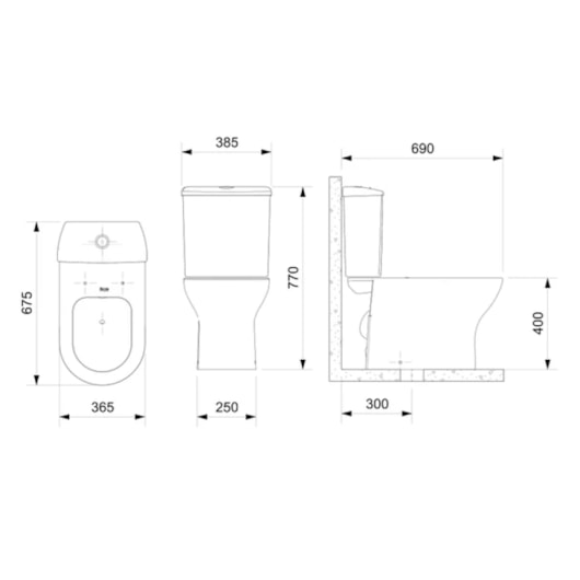 Kit Vaso Sanitário Com Caixa Acoplada Acessórios De Instalação E Assento Termofixo Nexo Matte Black Roca - Imagem principal - 1e66acca-d2fd-455a-81c7-e5d5b549d39b