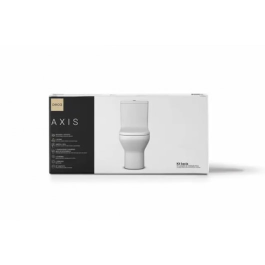 Kit Vaso Sanitário Com Caixa Acoplada Assento E Acessórios De Instalação Axis Branco Deca - Imagem principal - 0258b226-fea0-44f9-ae24-5fc5679c4d20