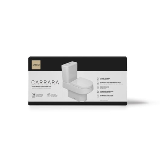 Kit Vaso Sanitário Com Caixa Acoplada Assento e Acessórios De Instalação Carrara Branco - Imagem principal - d6915a3d-85aa-4798-9ed1-499883c99276
