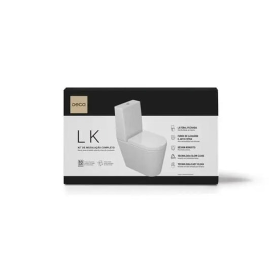 Kit Vaso Sanitário com Caixa Acoplada Assento e Itens de Instalação LK Branco Deca - Imagem principal - 1342e84c-b5a1-44d1-8581-729ce5c2a612
