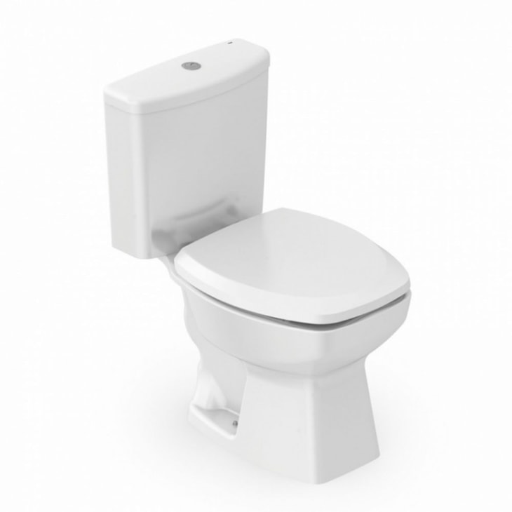 Kit Vaso Sanitário Com Caixa Acoplada Assento Em Polipropileno E Itens De Instalação Thema Branco Incepa