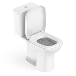 Kit Vaso Sanitário Com Caixa Acoplada Assento PP Soft Close E Itens De Instalação Debba Square Branco Roca Kit Vaso Sanitário Com Caixa Acoplada Assento PP Soft Close E Itens De Instalação Debba Square Branco Roca