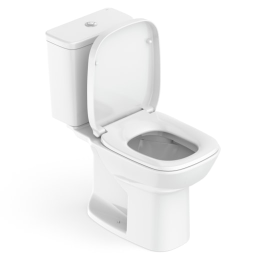 Kit Vaso Sanitário Com Caixa Acoplada Assento PP Soft Close E Itens De Instalação Debba Square Branco Roca - Imagem principal - 8c00c852-faba-45c6-bec2-511620333b13