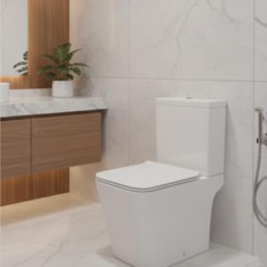 Kit Vaso Sanitário Com Caixa Acoplada Assento Sanitário Acessórios De Instalação  Vougan Branco Docol