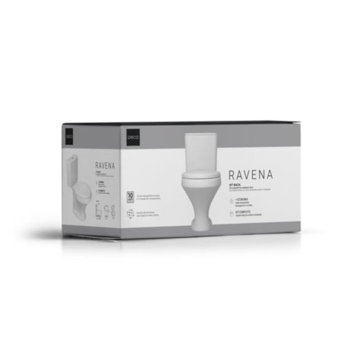 Kit Vaso Sanitário Com Caixa Acoplada Assento Sanitário E Componentes De Instalação Ravena Branco Deca - Imagem principal - 84e2fb6e-e3f7-4e81-a461-49fb668e598d