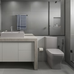 Kit Vaso Sanitário Com Caixa Acoplada Assento Termofixo E Acessórios de Instalação Boss Stone Incepa