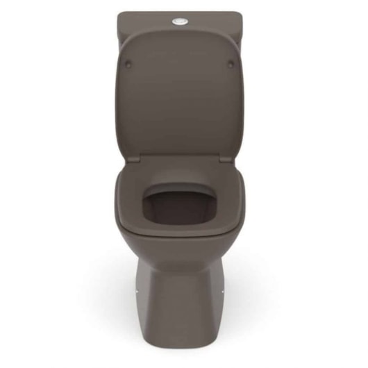 Kit Vaso Sanitário Com Caixa Acoplada Assento Termofixo e Acessórios De Instalação Debba Classic Café Roca  - Imagem principal - d00b130a-404b-438e-ae22-29be5645cbbf