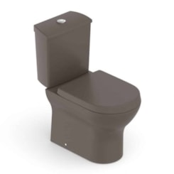 Kit Vaso Sanitário Com Caixa Acoplada Componentes Para Instalação E Assento Termofixo Nexo Café Roca