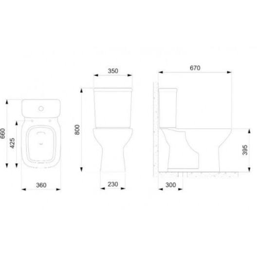 Kit Vaso Sanitário Com Caixa Acoplada E Acessórios De Instalação Debba Square Branco Roca - Imagem principal - 6959c8e8-a3b9-4c83-8a3c-ac7eabae56dc