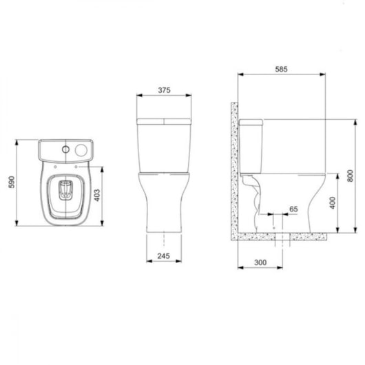 Kit Vaso Sanitário Com Caixa Acoplada E Assento PP SoftClose VIP Branco Brilhante Celite - Imagem principal - 8e3e6aec-2e3a-465c-a473-ed2c621fce13