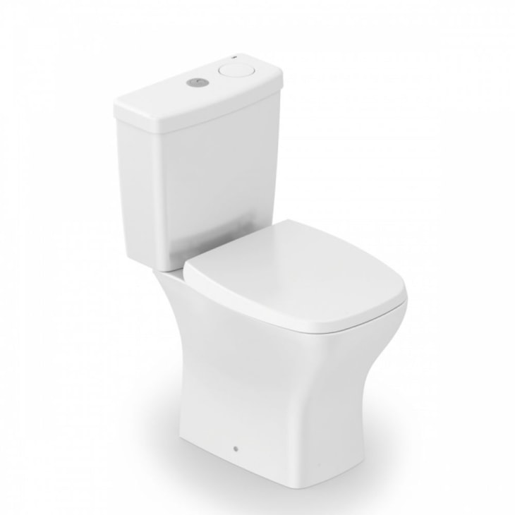 Kit Vaso Sanitário Com Caixa Acoplada E Assento PP SoftClose VIP Branco Brilhante Celite