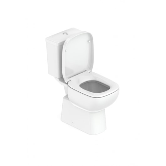 Kit Vaso Sanitário Com Caixa Acoplada E botão Elevado Com Assento PP Debba Comfort Branco Roca - Imagem principal - c227a2ab-fdef-42e4-80de-3525b217a24b