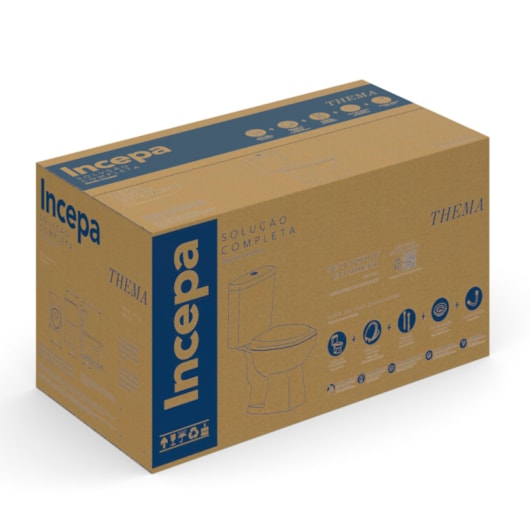 Kit Vaso Sanitário Com Caixa Acoplada E Itens De Instalação Thema Branco Incepa - Imagem principal - bf2b8595-a8cb-4c10-bfc6-ab3bdd2ebf82