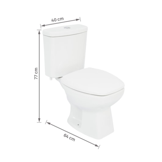 Kit Vaso Sanitário Com Caixa Acoplada E Itens De Instalação Thema Branco Incepa - Imagem principal - 39a74b11-4ecd-4ab7-ab55-2b19a054bede