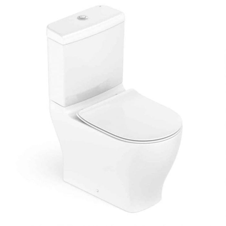 Kit Vaso Sanitário Com Caixa Acoplada Itens de Instalação E Assento Termofixo Slim Branco Celite