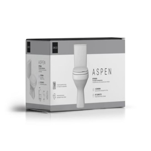 Kit Vaso Sanitário Com Caixa Acoplada Monocromado Aspen Branco Deca - Imagem principal - d9d8076d-49de-4ef1-afa3-c84564f97a5c