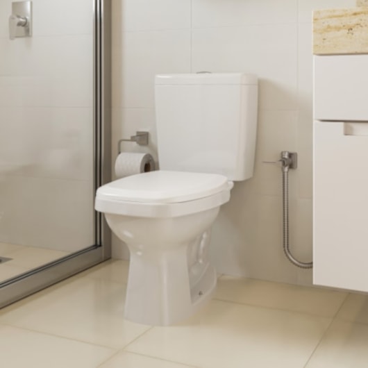 Kit Vaso Sanitário Completo Com Caixa Acoplada Assento Polipropileno Componentes De Instalação Like Branco Celite - Imagem principal - 0db57403-01f0-4cba-ad50-442f5fd47fde