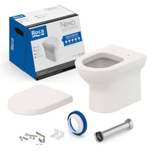 Kit Vaso Sanitário Convencional Acessórios De Instalação E Assento Termofixo Nexo Beige Roca - Imagem principal - ce20163a-a800-4fed-ac6e-9d2c8da10789
